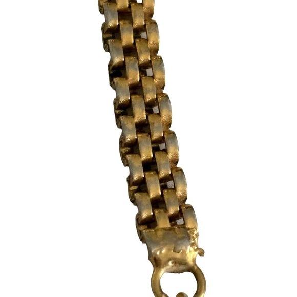 Frederick Mosell SIgned Retro Goldtone Runway Collar Necklace - Picture 5 of 10